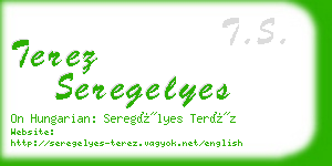 terez seregelyes business card